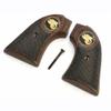 Premium Grips Compatible Replacement Heritage Rough Rider Checkered Rosewood Grips w/Eagle Medallion fits .22 & .22 mag view 2