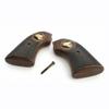 Premium Grips Compatible Replacement Heritage Rough Rider Checkered Rosewood Grips w/Eagle Medallion fits .22 & .22 mag view 3