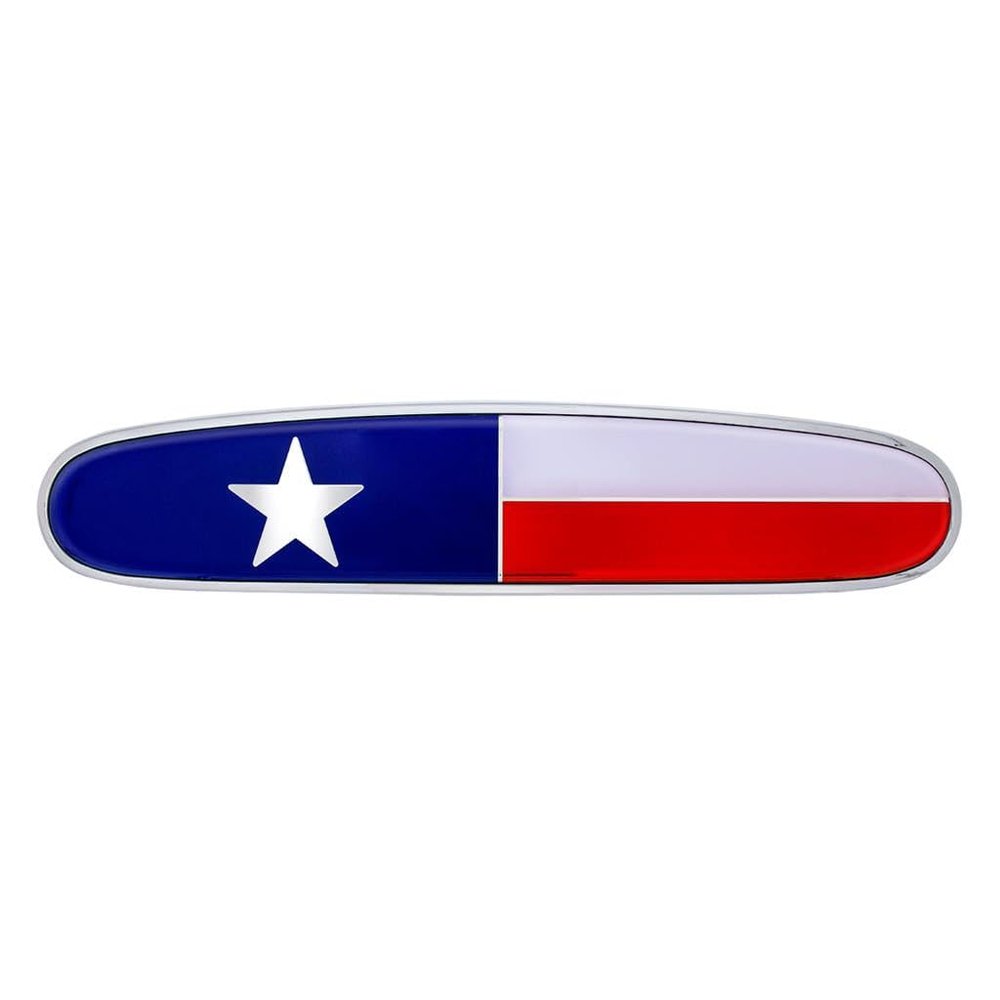 Chrome Die-Cast Texas Flag Emblem for Various Compatible with Freightliner Models, Replacement Part