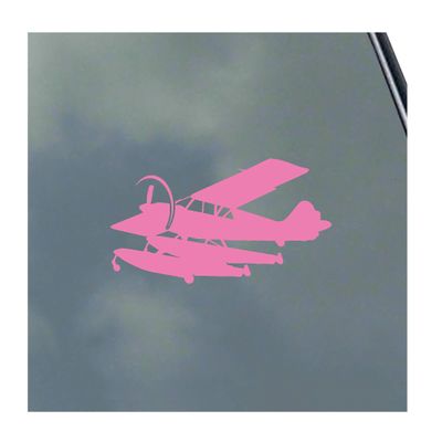 Aviat Husky Floatplane Pilot in Flight Vinyl Sticker Decal Bush Float Utility