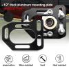 HTRACING 2 Pcs Caster Camber Plates Compatible with Ford Mustang 1979-1989 Front Adjustable +/-3.0 Camber +/-2.0 Caster Plates Aluminum Alloy 79 80 81 82 83 84 85 86 87 88 89 (Black) view 4