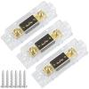 Hamolar 3 Pack 100 AMP Car Audio ANL Fuse Holder Block Kit with 100A Fuses 0/2/4/8 Gauge AWG view 1