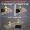 Hamolar 3 Pack 100 AMP Car Audio ANL Fuse Holder Block Kit with 100A Fuses 0/2/4/8 Gauge AWG view 2