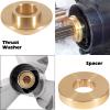 Outboard Upgrade Propeller Installation Hardware Tools Kit Fits for Yamaha Outboard 150-300 HP, Includes Thrust Washer, Spacer, Washer, Nut and Cotter Pin, Comparable to OEM Part Number 6E5-45987-01 view 4