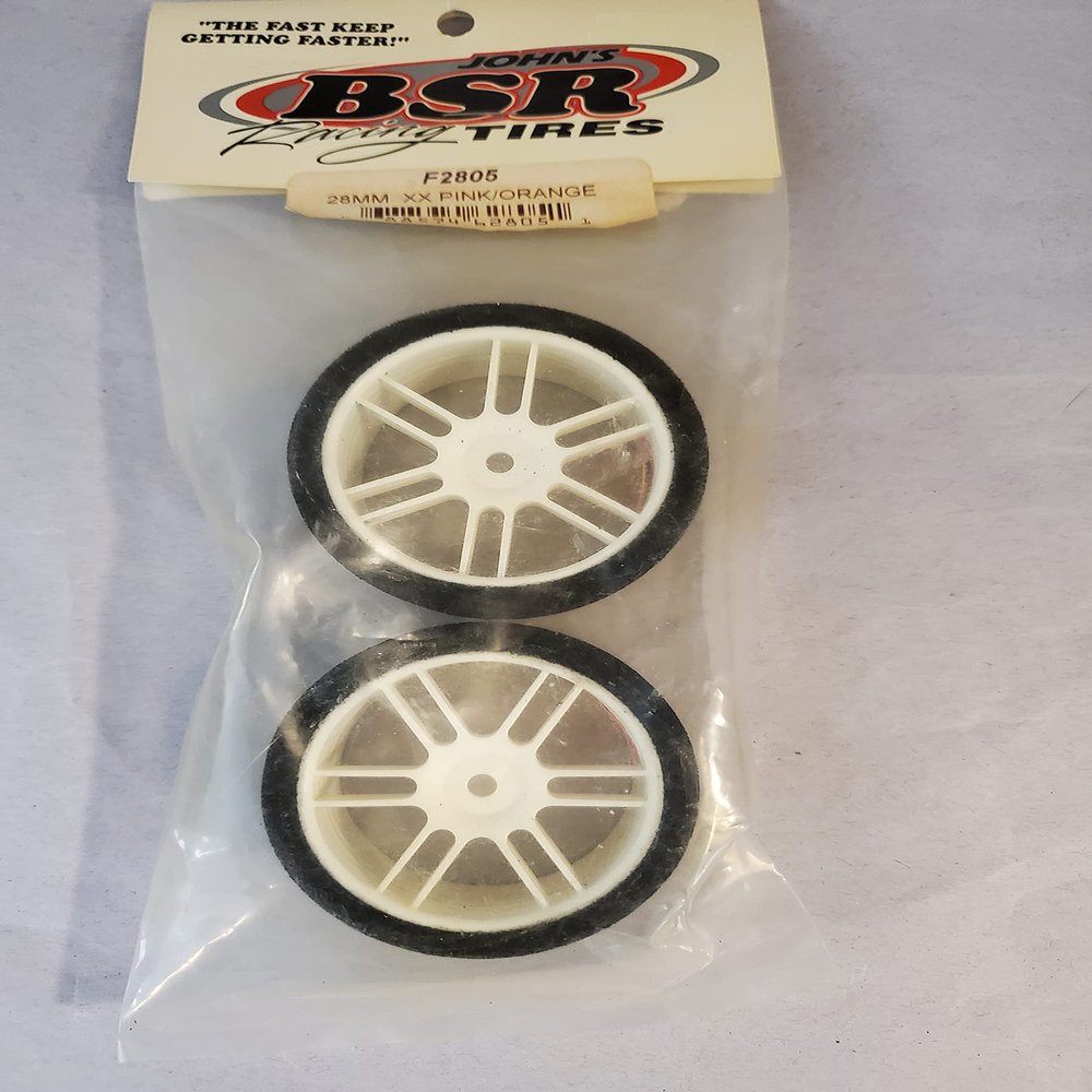 John's BSR 28mm XX Pink/Orange Racing Tires F2805
