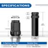 GAsupply 12x1.25 Lug Nuts Spline Black, 12x1.25 Closed End Acorn Tuner Lug Nuts 1.38" Tall Conical Seat 60 Degree for Aftermarket Wheels, 20 Pack+ 1 Lug Nut Lock Key Socket view 2