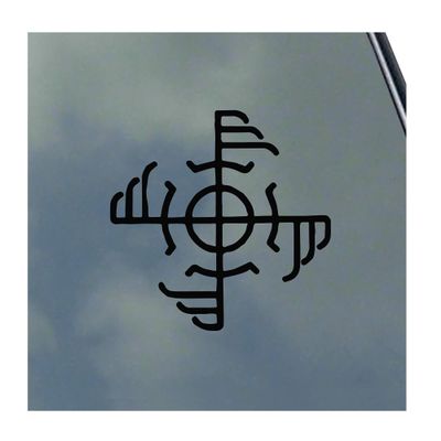 Ginfaxi Rune Vinyl Sticker Decal Norse Viking Asatru Odin Thor Loki Runic Symbol Bravery Victory