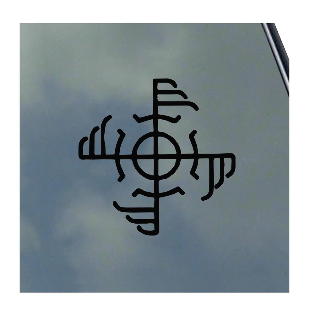 Ginfaxi Rune Vinyl Sticker Decal Norse Viking Asatru Odin Thor Loki Runic Symbol Bravery Victory