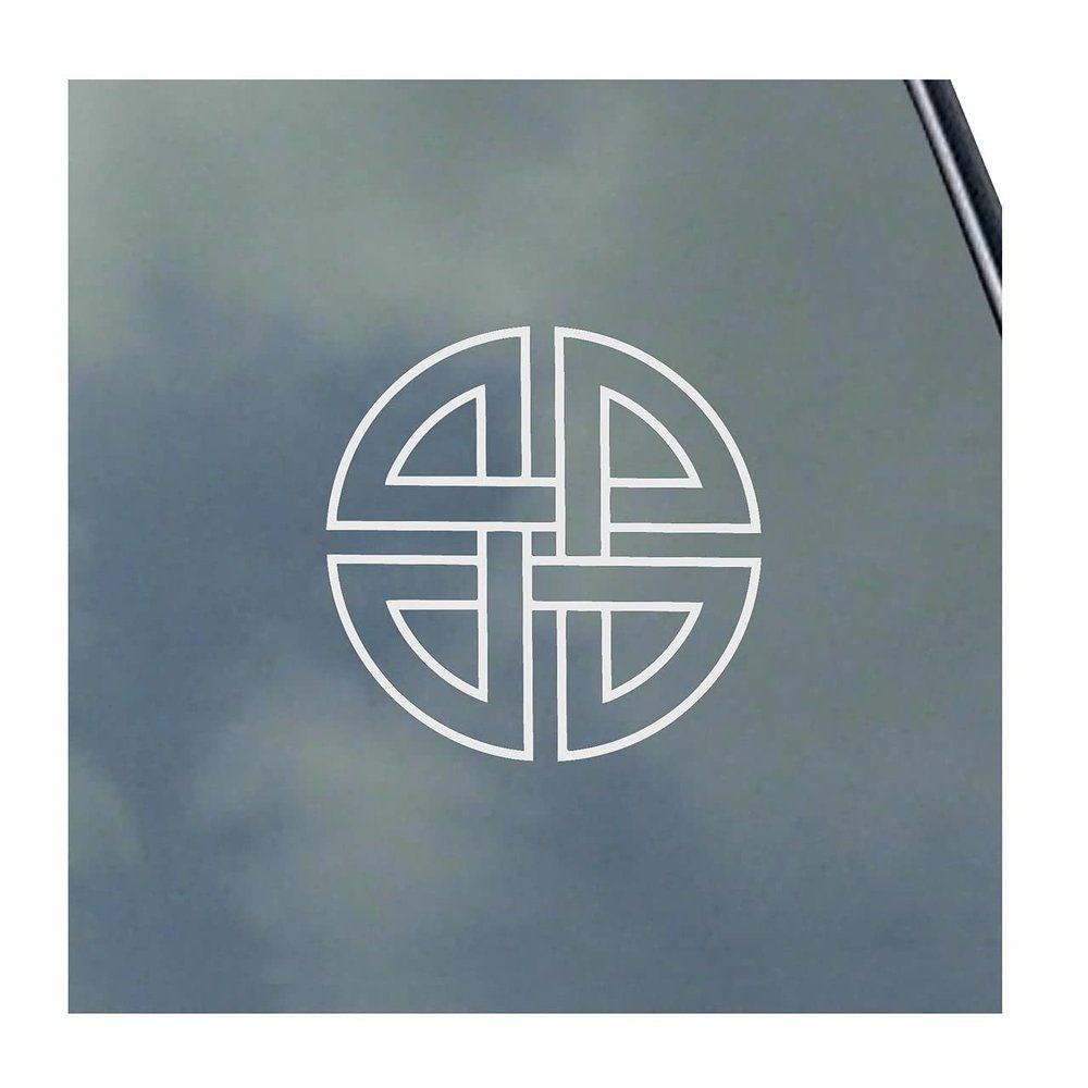 Shield Knot Vinyl Sticker Decal Norse Viking Asatru Thor Loki Runic Symbol