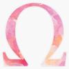 CNW Studio Pink Omega Watercolor Letter Vinyl Waterproof Sticker Decal Car Laptop Wall Window Bumper Sticker 5" view 1