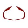 nuoozy Carbon Fiber Steering Wheel Button Frame Cover Trim Compatible with Ford Explorer 2020 2021 2022 2023 2024 Interior Accessories Red (2Pcs) view 2