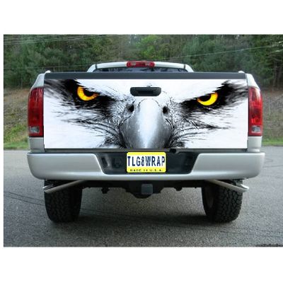 GRAPHIX EXPRESS T47 American Flag Eagle Tailgate WRAP Vinyl Graphic Decal Sticker F150 F250 F350 Ram Silverado Sierra Tundra Ranger Frontier Titan Tacoma 1500 2500 3500 Bed Cover