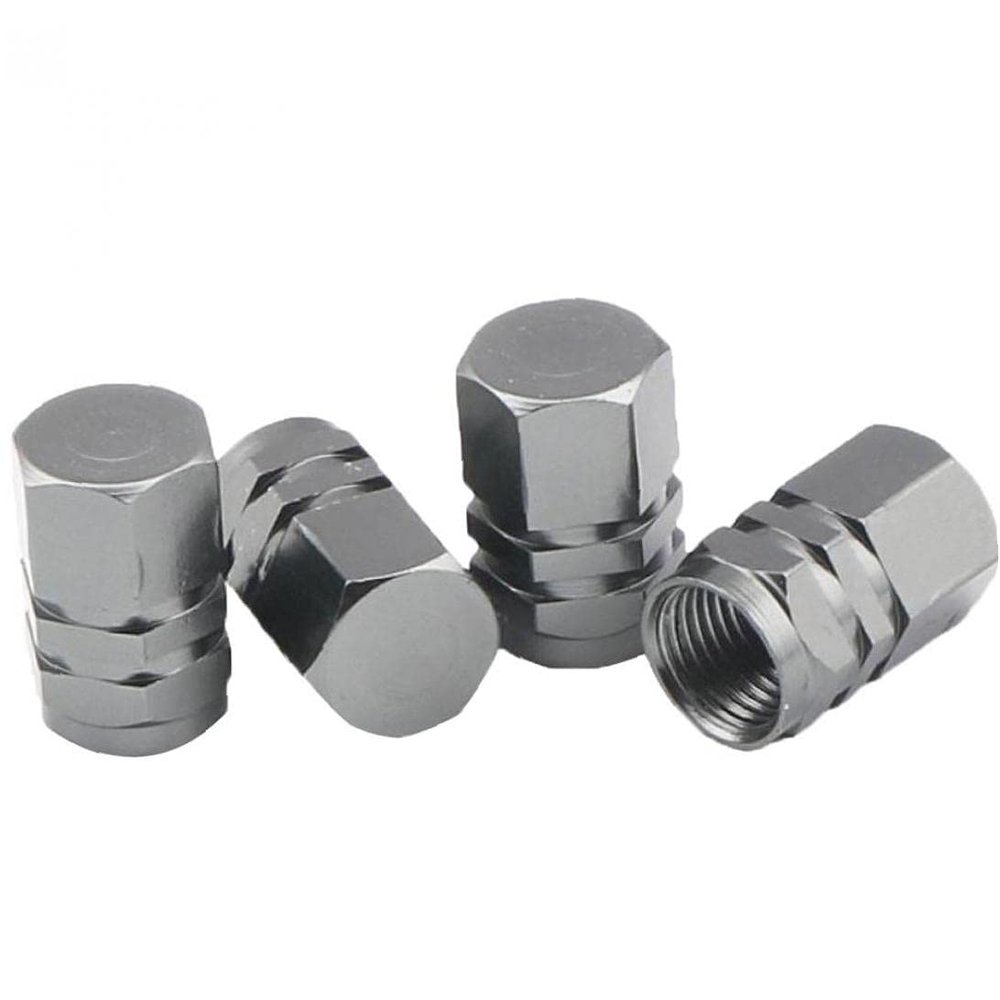 4pcs Tire Stem Caps Wheel Covers Car Dustproof Tire Cap Hexagon Shape