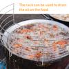 Stainless Steel Semi- Drain Rack 16.53In for Frying Pan and Round Pots Cooking Oil Drip Filter Suitable for Fried Food and Wok view 3
