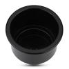 Cup Holder Insert, Universal Plastic Drink Cup Bottle Holder Insert with Insert Drain Hole for Marine Boat Yacht Car RV(Black) view 3
