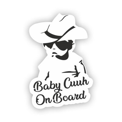 Baby Cuuh On Board Sticker 5 in Cuh Mexico Bumper Decal Car Auto Window Laptop