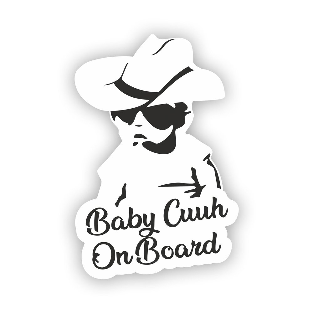 Baby Cuuh On Board Sticker 5 in Cuh Mexico Bumper Decal Car Auto Window Laptop