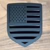 300 Industries Tailgate Emblem Badge for Dodge Ram 1500/2500/3500 (2009-2018, American Flag - Matte Over Gloss Black) view 1