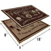 Stylish Camping LED Illuminated Patio Mat - Reversible RV Home Mat, Brown/Beige with LEDs Light, 8x18 view 2