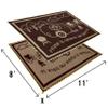 Stylish Camping LED Illuminated Patio Mat - Reversible RV Home Mat, Brown/Beige with LEDs Light, 8x11 view 2