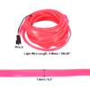 X AUTOHAUX 5 Meter/16ft Interior USB Neon EL Wire String Strip Pink Cold Light Glow String Strip Set for Car Decoration view 4