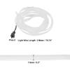 X AUTOHAUX 2 Meter/6ft Interior USB Neon EL Wire String Strip Ice Blue Cold Light Glow String Strip Set for Car Decoration view 4