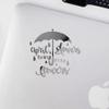2 Pcs - No background Decal Stickers of April Showers Bring May Flowers (Metallic Silver) Premium Waterproof Vinyl Decal Stickers for Laptop Phone Accessory Helmet Car Window Mug Tuber USCsticc21773SI view 3