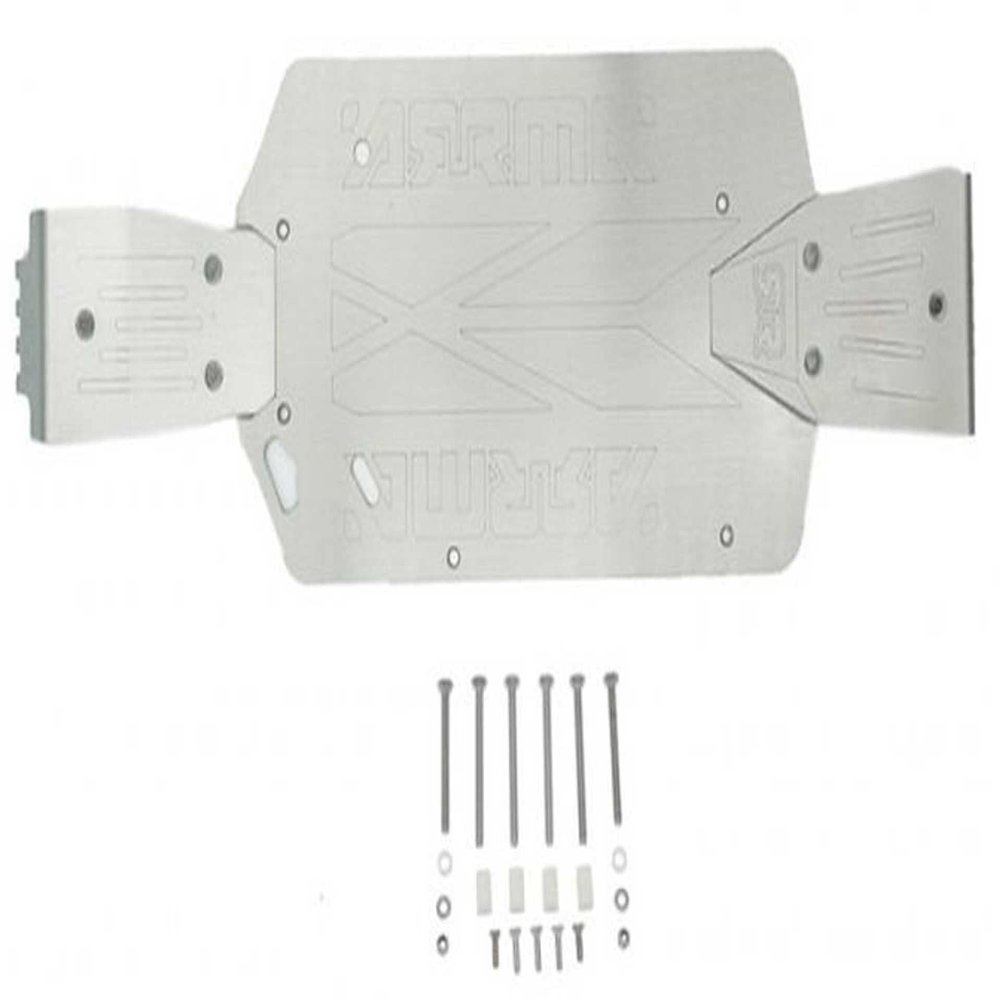 ARRMA BIG ROCK CREW CAB Stainless Steel Skid Plates For Front, Center, Rear Chassis (Laser Version) - 24pc set - GPM MABZSP1A [MABZSP1A]