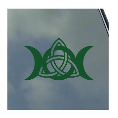 Triple Goddess with Triquetra Vinyl Sticker Decal Wicca Pagan Celtic Witchcraft Neopaganism Female
