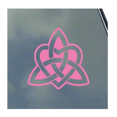Triquetra with Heart Vinyl Sticker Decal Wicca Pagan Celtic Witchcraft Neopaganism Trefoil