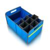 meori Collapsible Trunk Organizer for Car with Bottle Insert for Groceries Road Trips 2 Compartments Heavy Duty Mesh Pocket Ripstop view 1