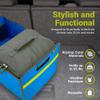 meori Collapsible Trunk Organizer for Car with Cooler for Groceries Road Trips 2 Compartments Heavy Duty Mesh Pocket Ripstop view 3