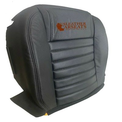 US Leather Car Seats Driver Bottom Perforated Leather Seat Cover Black (Compatible with 2005-2009 Ford Mustang)