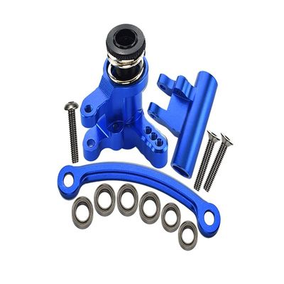 1:10 Lasernut U4 Tenacity LOS03028 / Tenacity DB Pro LOS03027V2 Upgrade Parts Aluminum Steering Assembly - 12Pc Set Blue