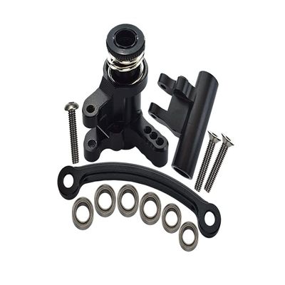 GPM 1:10 Lasernut U4 Tenacity LOS03028 / Tenacity DB Pro LOS03027V2 Upgrade Parts Aluminum Steering Assembly - 12Pc Set Black