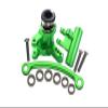 GPM For Losi 1:10 Lasernut U4 Tenacity LOS03028 / Tenacity DB Pro LOS03027V2 Upgrade Parts Aluminum Steering Assembly - 12Pc Set Green view 1