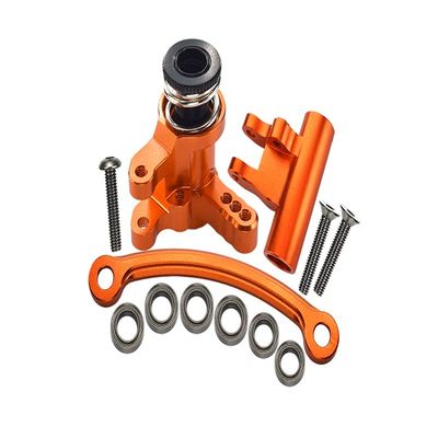GPM For Losi 1:10 Lasernut U4 Tenacity LOS03028 / Tenacity DB Pro LOS03027V2 Upgrade Parts Aluminum Steering Assembly - 12Pc Set Orange