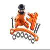 GPM For Losi 1:10 Lasernut U4 Tenacity LOS03028 / Tenacity DB Pro LOS03027V2 Upgrade Parts Aluminum Steering Assembly - 12Pc Set Orange view 1