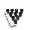 Fairing Bolt Kit Screws Nuts Washers Clips Windscreen Bolts Fit for ZX10R 2016 2020 17 18 19 ZX-10R Windshield Bolt Screws Kits Hardware (Black) view 1