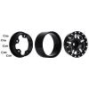 1.0" Beadlock CNC Micro Crawler Alloy Wheel Rim Hub for 1/24 RC Crawler Car Axial SCX24 90081 AXI00001-4Pc Black view 2