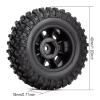 49 * 18mm Beadlock Micro Crawler Wheel Rims Tires Set for 1/24 RC Crawler Car Axial SCX24 90081-4Pc Black view 3