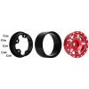 1.0" Beadlock CNC Micro Crawler Alloy Wheel Rim Hub for 1/24 RC Crawler Car Axial SCX24 90081 AXI00001-4Pc Red view 4