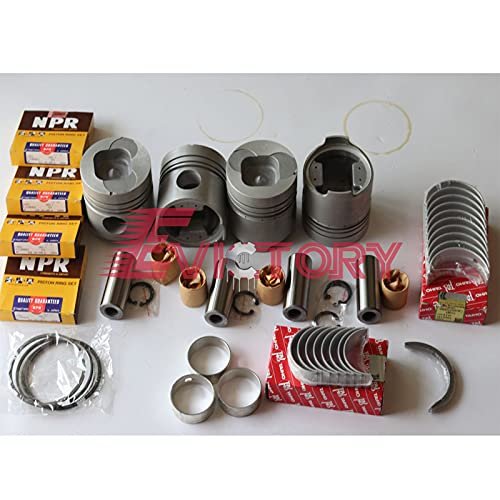 For ISUZU 4BD1-T 4BD1T crankshaft water pump overhaul kit piston ring gasket bearing