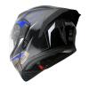 1Storm Motorcycle Modular Full Face Flip up Dual Visor Helmet + Spoiler: HB89 Storm Blue view 1