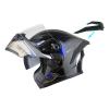 1Storm Motorcycle Modular Full Face Flip up Dual Visor Helmet + Spoiler: HB89 Storm Blue view 2