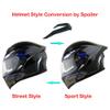 1Storm Motorcycle Modular Full Face Flip up Dual Visor Helmet + Spoiler: HB89 Storm Blue view 3