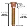 Project Innovation 63mm Total Length Long Extended Wheel Lug Studs Wheel Lug Bolts Compatible with infi g20 m12x1.25x63 Year 1991-2002 1 Set (Pack of 10) view 3