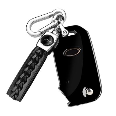 ontto Key Fob Cover for Kia Flip Remote Stylish Key Case Holder Black