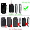 ontto Key Fob Cover for Kia Flip Remote Stylish Key Case Holder Black view 2