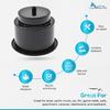 Marine City Black ABS Plastic Cup / Drink Holder with Center Drain (4 Pcs) view 4